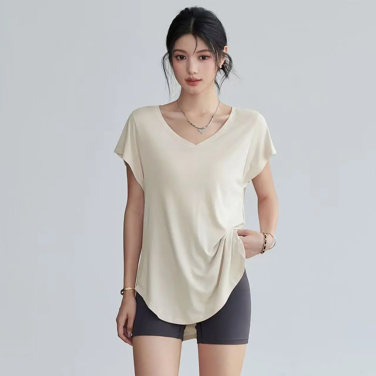 Camiseta de Yoga Feminina com  - Yoga Fitness Top avaliação e preço